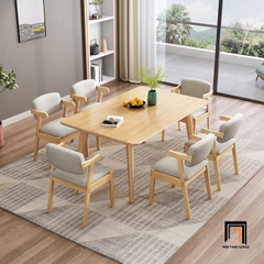 Bộ bàn ăn 6 ghế ngồi đẹp 24-KH6-G43-B108 phòng bếp lớn