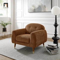 H2 Ghế sofa đơn vải nỉ giá rẻ DT83 Elishah cho sảnh chờ khách ngồi