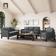 J2 Ghế sofa đơn xám lông chuột DT110 Anwar phòng khách nhỏ