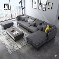 B1 Ghế sofa góc chữ L xám đậm GT21 Grace 3m1 x 1m6 phòng khách