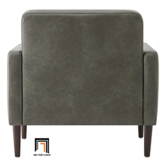 I2 Ghế sofa đơn da giả xám đậm DT101 Bharati văn phòng làm việc