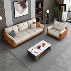 C2 Ghế sofa văn phòng KT183 Shawee bọc da sang trọng