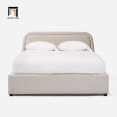 D1 Giường ngủ vải nỉ màu xám trắng GN54 Camilla 1m6 cho căn hộ