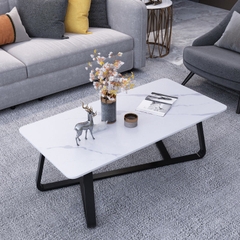 K1 Bàn sofa mặt đá chữ nhật BSF1 Crosso 1m văn phòng làm việc