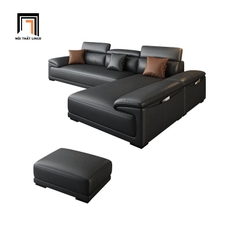 D3 Sofa góc bọc da màu đen GT176 Souris 2m6 x 1m7 gật gù sang trọng