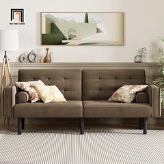 G5 Ghế sofa bed bật giường nhỏ GB20 Willa dài 1m9 màu xám trắng nỉ