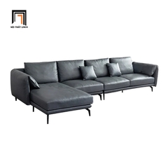 D5 Sofa góc L da Pu xám hiện đại GT147 Santafe 3m x 1m6 phòng khách