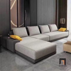D5 Ghế sofa góc màu xanh dương GT141 Casper 3m x 1m8 vải nỉ bố