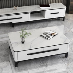 R2 Bàn sofa gia đình sang trọng BSF21 Dram 1m x 55 mặt đá trắng