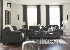 D5 Ghế sofa băng da công nghiệp màu đen BT31 Barrus 2m sang trọng