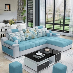 C3 Bộ ghế sofa góc L phối màu trẻ trung GT107 Slopy 2m4 x 1m6 đẹp
