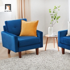 S2 Ghế sofa đơn nhỏ gọn cho văn phòng DT8 Brook vải nhung nỉ
