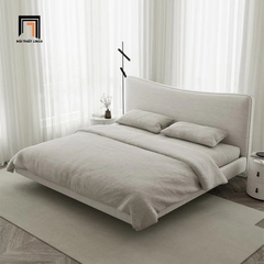Giường ngủ hiện đại 1m6 x 2m GN49 Altresha vải xám trắng