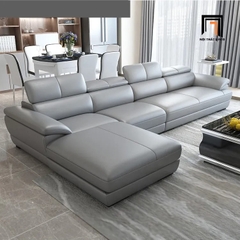 I4 Bộ ghế sofa phòng khách gật gù màu đen KT82 Zeglo bọc da giả
