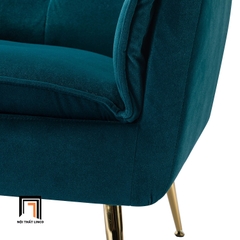 V2 Ghế sofa đơn vải nhung cao cấp DT4 Toulouse trang trí tiệm shop