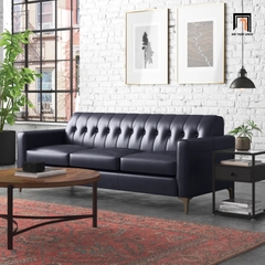 D5 Ghế sofa băng cao cấp BT173 Cornwall da giả 2m cho văn phòng