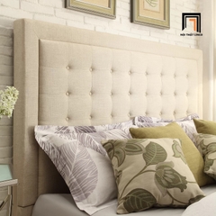 Giường ngủ Âu Mỹ GN25 Kaster màu trắng kem sang trọng