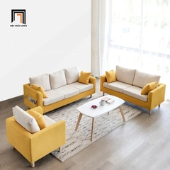 G1 Bộ ghế sofa phối màu nỉ đẹp KT81 Kiddy cho phòng khách nhỏ