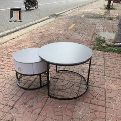 B1 Cặp bàn sofa đôi mặt đá xám BTPK3 Coupin căn hộ chung cư