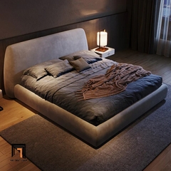 Giường ngủ hiện đại GN47 Nadia da công nghiệp màu xám
