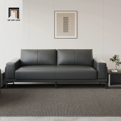 F2 Bộ ghế sofa phòng khách giá rẻ KT1 Sigrin da giả màu xám