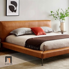Giường ngủ bọc da giả GN30 Gloom 1m6 x 2m màu da bò