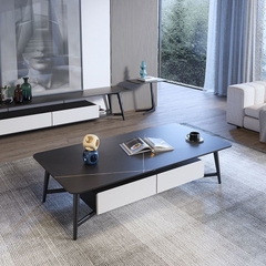 G1 Bàn sofa phòng khách hiện đại 1m1 x 55 BSF8 Camis mặt đá đẹp