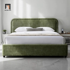 C1 Giường ngủ vải nỉ xanh lá GN133 Bixby 1m6 x 2m gia đình nhỏ