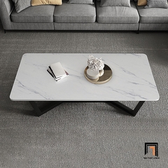 O2 Bàn sofa mặt đá trắng BSF24 Sumee 1m x 50 phòng khách chung cư