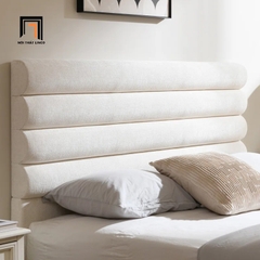 F2 Giường ngủ vải nỉ nhung mềm GN113 Peasane màu be kem