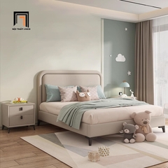 B1 Giường da pvc đẹp GN106 Mooers chống trầy cho phòng ngủ