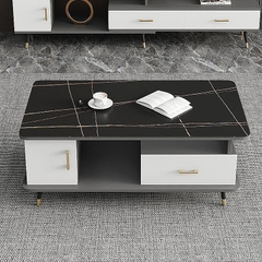 F1 Bàn sofa hình hộp chữ nhật 1m x 50 BSF14 Kenny mặt đá xám