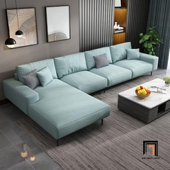 D5 Ghế sofa góc vải nỉ đen GT186 Pesca 3m x 1m6 phòng khách chung cư