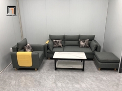A4 Bộ ghế sofa văn phòng giá rẻ KT140 Colton màu xám lông chuột