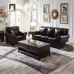 D1 Sofa băng tân cổ điển 2m1 BHQ47 Clyro đính nút đồng sang trọng