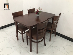 Bộ bàn ăn 4 ghế 3-KH4-G02-B108-nau màu nâu cánh gián giá rẻ
