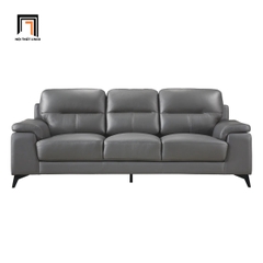 H1 Bộ ghế sofa da công nghiệp xám KT46 Mahler phòng khách cao cấp