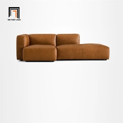 D3 Ghế sofa góc L trẻ trung GT257 Techado 2m6 x 1m1 da giả màu nâu