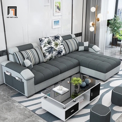 E1 Bộ ghế sofa góc cao cấp GT79 Slipco 2m4 x 1m6 phối màu đẹp