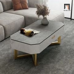 P2 Bàn sofa dài 1m mặt đá lục giác BSF42 Khame hộc kéo nhỏ xinh