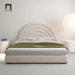 Giường ngủ hình trăng tròn GN34 Bartley vải nhung nỉ