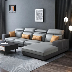 B3 Ghế sofa góc L cao cấp GT258 Zion 3m x 1m6 gật gù da công nghiệp