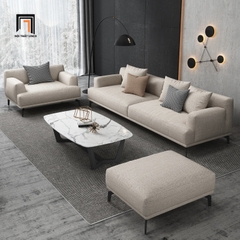 F2 Set ghế sofa phòng khách hiện đại KT32 Orren vải nỉ màu kem