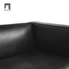 E3 Ghế sofa băng chờ da công nghiệp BT132 Goyette dài 2m màu đen