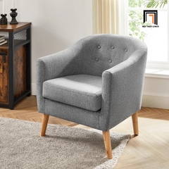 K3 Ghế sofa đơn xám trắng DT7 Dreer cho phòng ngủ xinh xắn