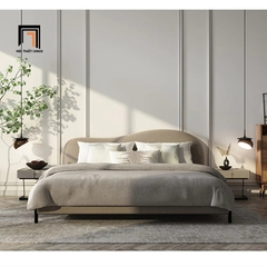 Giường ngủ vải nhung nỉ đẹp GN52 Jalyn 1m6 x 2m giá rẻ
