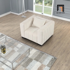 G2 Ghế sofa đơn DT47 Peggy màu kem kiểu dáng hiện đại