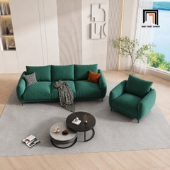 B4 Sofa phòng khách KT173 Sydney vải nhung xanh lá giá tốt