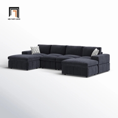 F3 Bộ Sofa U UT15 Boggy 3m Màu Xám Than Sang Trọng