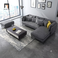 B1 Ghế sofa góc chữ L xám đậm GT21 Grace 3m1 x 1m6 phòng khách